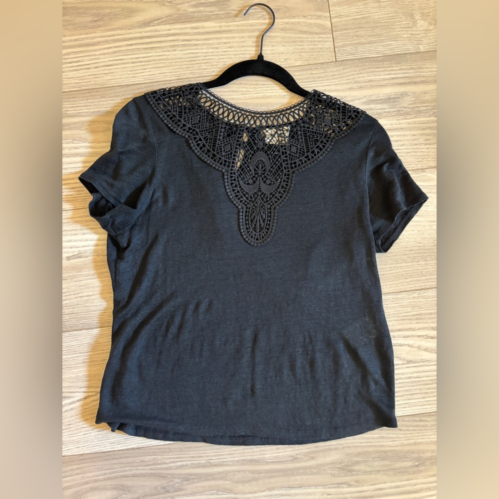 Sezane Linen Embroidered Shirt
